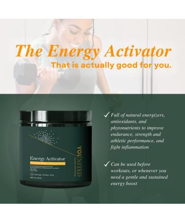 Pre Workout Powder - Younited Energy Activator | Enhance Strength & Endurance Boosts Mitochondrial Energy Production | Stim Free Pre Workout | Clinically Tested Ingredients | Pineapple Mango (30 Servings) - Buy Online on GoSupps.com