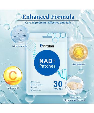 NAD+ Patches for Women and Men, NAD+Patch for Energy and Healthy Aging, Nicotinamide and Resveratrol Wellness Support, Vegan, 30 Patches 30 Count - Buy Online on GoSupps.com