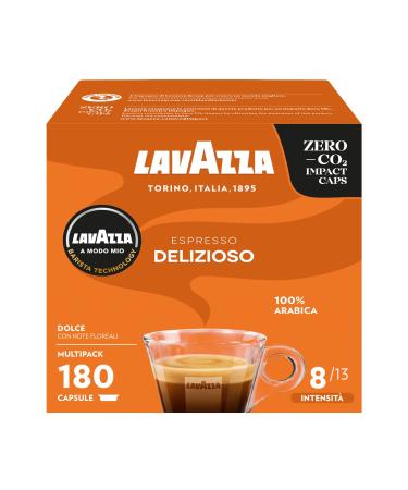 LAVAZZA - Cafe Espresso Delizioso - 100% Arabica - 180 Capsules Compatibles Lavazza A Modo Mio