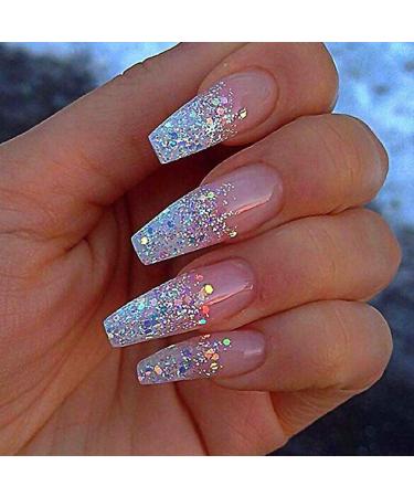 Holographic Glitter Nails Sequins Set - 12 Superfine Colors for Nail Art Decorations - Buy Online on GoSupps.com