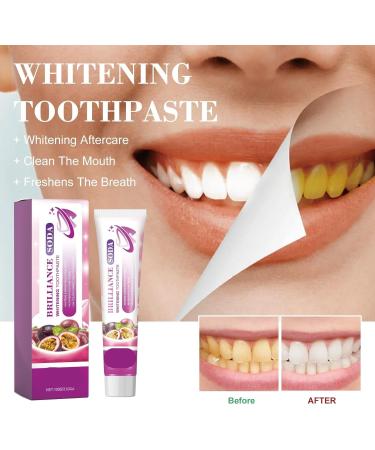 KLYso Passiflora Whitening Toothpaste - Fresh Breath Gum Care Remove Yellow Stains & Tartar Teeth Cleaning & Whitening Formula(2PCS) - Buy Online on GoSupps.com