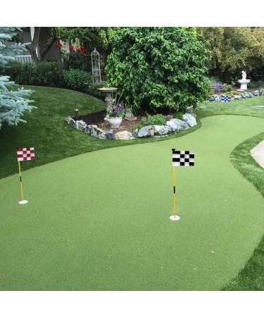 XCELLENT Portable Mini Golf Putting Green Flagstick Set - 3 Pack | 3ft Fiberglass Flag Sticks with Yellow Flagpole for Yard Practice - Buy Online on GoSupps.com