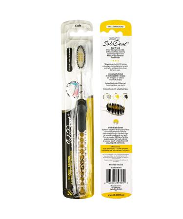 Solodent Soft Silver Charcoal & Gold Flossing Toothbrush - Pack of 2 - Buy Online on GoSupps.com