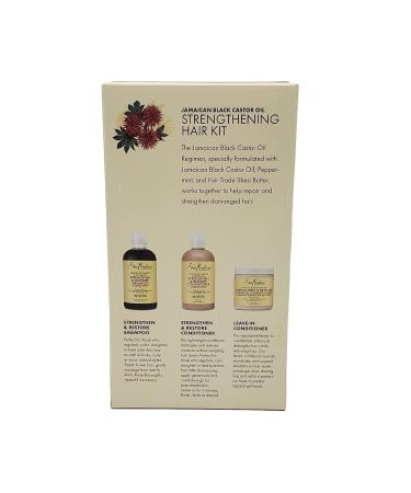 Shea Moisture Jamaican Black Castor Oil Hair Strengthening Kit | Nourish & Revitalize Your Hair - International Shipping Available - Buy Online on GoSupps.com