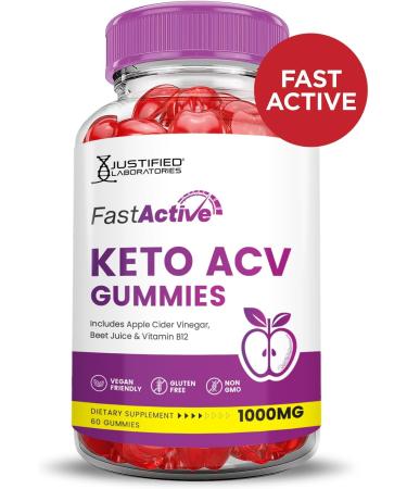 Fast Active Keto ACV Gummies Advanced Formula 1000MG Fastactive Keto Gummies Apple Cider Vinegar Formulated with Pomegranate Beet Juice Powder B12 Vegan Non GMO 60 Gummys 60 Count (Pack of 1) - Buy Online on GoSupps.com