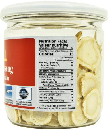 Vigorwell Premium 5-Year Large American Ginseng Slice (80G/2.8OZ X 2 Bottles)-Proudly from Canadian Ginseng Farm - Buy Online on GoSupps.com