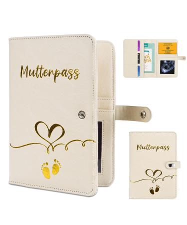 Motherpass cover made of synthetic leather with for the storage of insurance cards ultrasound images and mothers vaccination pass. - Buy Online on GoSupps.com