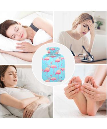 Summer Flamingo Hot Water Bottle 1L with Cover | Pain Relief & Sports Injury Comfort - Buy Online on GoSupps.com