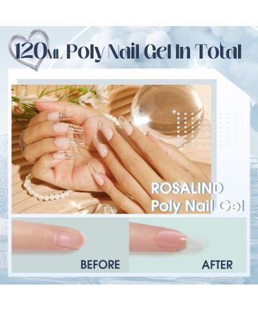 Buy Rosalind Poly Nail Gel 2PCs - 60ml Transparent Acrylic Gel for Quick Nail Extensions | Ultimate Nail Art Starter Set - Buy Online on GoSupps.com