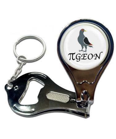 BadgeBeast.co.uk Pi Pigeon - Key Ring Bottle Opener and Nail Clipper