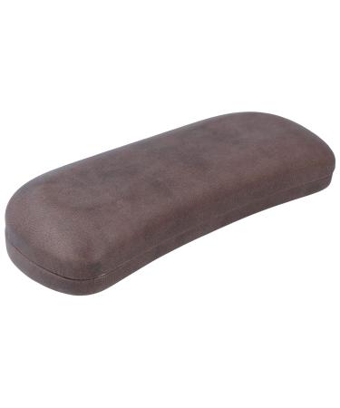Ofar Elegant faux leather hard case in brown with practical sun clip compartment