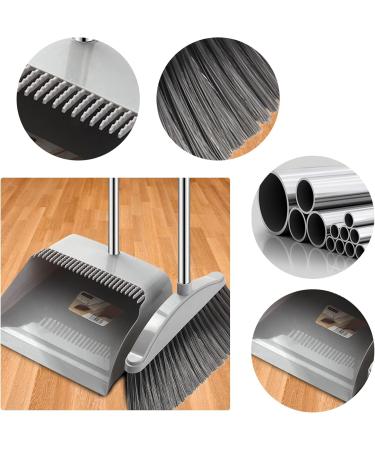 Broom and Dustpan Set for Home - Dust Pans with Long Handle - Outdoor Indoor for Home Kitchen - Must Haves for Home Nicything - Buy Online on GoSupps.com
