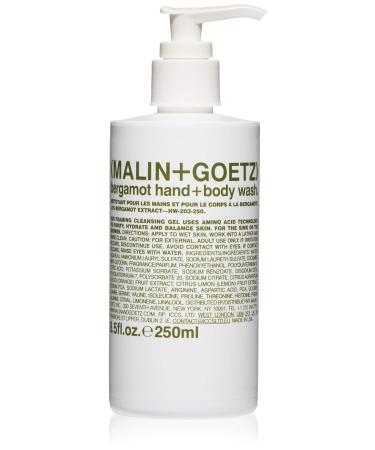 Malin + Goetz Essential Bergamot Hand + Body Wash—purifying, hydrating hand + body wash for men + women. for all skin types, even sensitive. No stripping or irritation. Cruelty-free + vegan 8.45 Fl Oz (Pack of 1)
