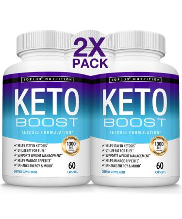 Keto Boost Diet Pills Ketosis Supplement - Natural Exogenous Keto Formula Support Energy & Focus, Advanced Ketones for Ketogenic Diet, Keto Diet Pills, for Men Women, Toplux Supplement Two