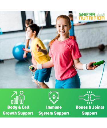 SHIFAA NUTRITION Halal Kids Gummy Vitamins | 45-90 Days Supply | Essential Vitamins C, D, Zinc, A, E, B6, B12, Biotin | Non-GMO & Vegetarian | Gluten-Free - Buy Online on GoSupps.com