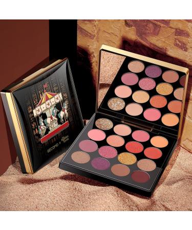 GECOMO 2-in-1 Mirror Eyeshadow Palette - 16 Color Makeup Palette for Glitter, Shimmer, and Matte Eye Shadow - High Pigmented, Long Lasting, Waterproof - Perfect Gift for Women - Dream Carousel - Buy Online on GoSupps.com