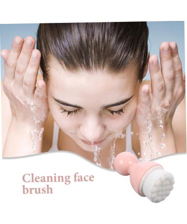Housoutil 1pc Cleansing Brush Travel Makeup Brush Mineral Makeup Foundation Nail Dust Brush Liquid Makeup Portable Cosmetic Brush Pink Face Washbasin Artificial Fiber Wool - Buy Online on GoSupps.com