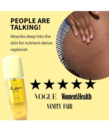 Life's Butter Body Oil - 100% Natural with Jojoba Sweet Almond Sunflower & Grapeseed Oils for Scars Stretchmarks Pregnancy Elasticity & Firming - Buy Online on GoSupps.com