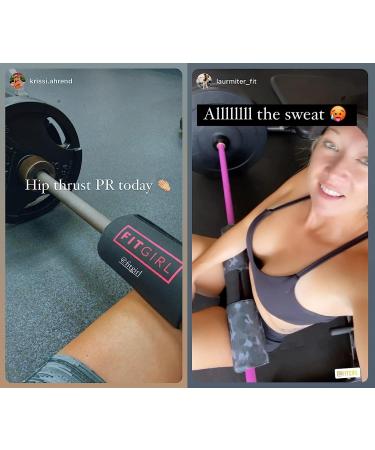 FITGIRL Squat & Hip Thrust Pad - Secure Barbell Pad for Leg Day - Thick Cushion for Comfortable Squats, Lunges, Glute Bridges - Compatible with Olympic Bar and Smith Machine - Buy Online on GoSupps.com