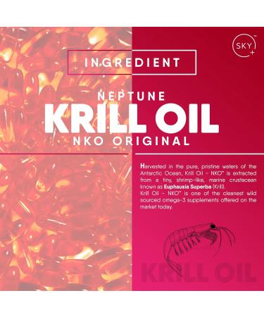 Sky Nutritionals NKO Krill Oil Softgels Omega-3 Supplement 500 mg Antarctic Krill 60 Count - Buy Online on GoSupps.com
