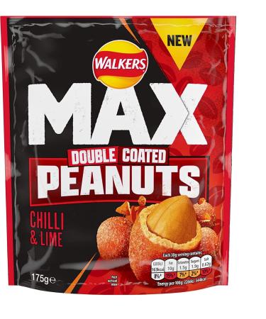 Walkers Max Strong Double Coated Peanuts Jalapeno & Cheese And Chilli & Lime 175g - Buy Online on GoSupps.com