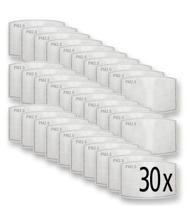 Luftty fabric mask black | Makeshift face mask washable | Mask with filter X-replacement filter (30-pack)