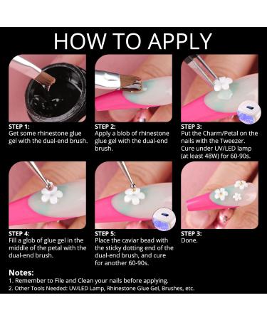 3D Nail Art Gems Kit #3 - Butterfly Bow Flower Pearl Rhinestones Charm Jewels for Acrylic Nails - 07- 2 Boxes - Buy Online on GoSupps.com