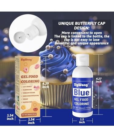 Gel Food Coloring - 80ml Blue Gel Based Food Dye Vibrant Tasteless Concentrated Food Coloring for Cake Cookie Decorating Easter Egg Icing Fondant Baking Macaron - 2.71 Fl.Oz Bottles (Christmas) - Buy Online on GoSupps.com