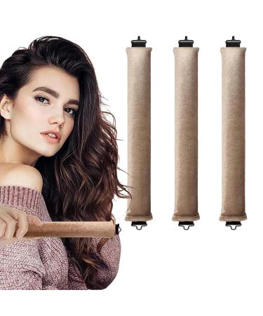 3 pieces of heat -free curlers Heatless Curls Band curlers overnight with hooks overnight blowout curls without heat curly winder Heatless Curls for all hair types (khaki) - Buy Online on GoSupps.com