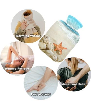 NAANLE Splashing Waves Seesters 2L Transparent Hot Water Bottle - Large for Bed Hand & Feet Warmer | Pain Relief & Heat Therapy - Buy Online on GoSupps.com