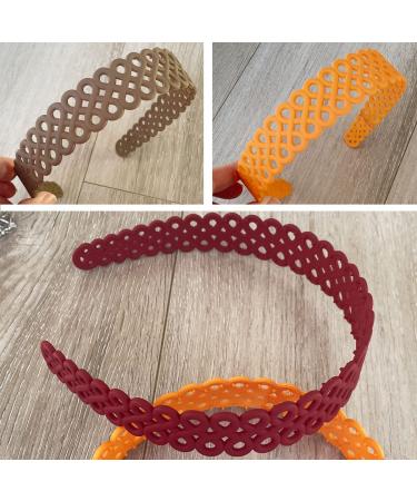Yazhaoup 6PCS Fashion Plastic Headbands for Girls Women - Colorful Teeth Hairbands - Solid Hair Headbands (Model2) - Buy Online on GoSupps.com