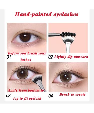 Angled Fan Shaped Eyelash Brush Eyelash Separator Bent Applicators Professional Makeup Tool Creative Grooming Angled Grooming Fan Shape Women - Buy Online on GoSupps.com