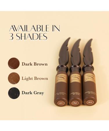 Eyebrow Gel with Feather Brush - Long-Lasting Smudge-Proof Formula for Perfect Natural Brows - 5ML Dark Gray - Buy Online on GoSupps.com