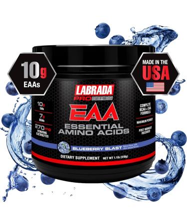 Pro Series EAA Maximum Potency Complete Essential Amino Acid Hydrating Formula with 10g BCAAs 7g BCAAs & 270mg Hydrating Elecrolytes Recovery and Performance (Blueberry Blast)