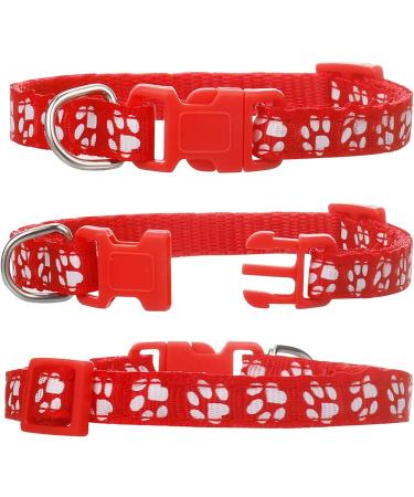 Heyu-Lotus 12-Pack Puppy Collars Paw Print Puppy Whelping Collars Quick Release Buckle Adjustable Leash Pet Safety Collars for Puppies and Cats (M) - Buy Online on GoSupps.com
