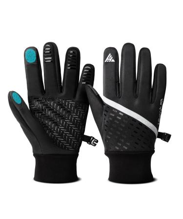 Hikenture Gloves Children Winter - Warm Winter Gloves Children Bicycle - slip -resistant bicycle gloves Finger gloves children winter - windproof touchscreen gloves children 2-12 years black XS