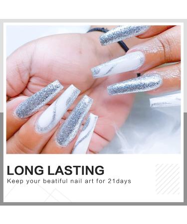 Morovan Black Golden Gel Nail Polish Kit - 6 Piece Set with Glitter U V Gel Polish in Classic & Glitter Shades - 10ml Each - Buy Online on GoSupps.com