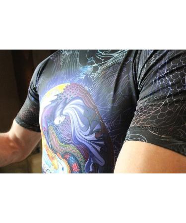 SHOGUN Fight Rash Guard BJJ MMA Premium Jiu Jitsu Grappling Compression Shirt - Large - Buy Online on GoSupps.com
