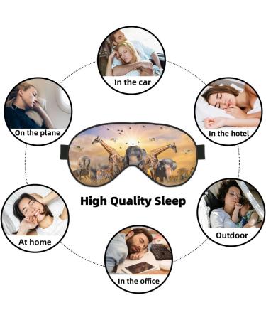 Vintage Wildlife Protection Print Sleep Eye Mask | Soft Eyeshade for Travel & Night Sleep - Buy Online on GoSupps.com