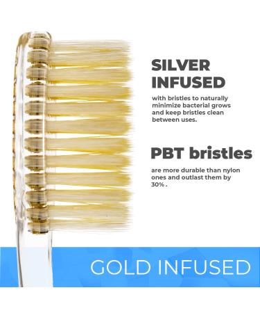 Solodent Ultra Soft Silver & Gold Toothbrush 4-Pack for Sensitive Teeth - Colors Vary - Buy Online on GoSupps.com