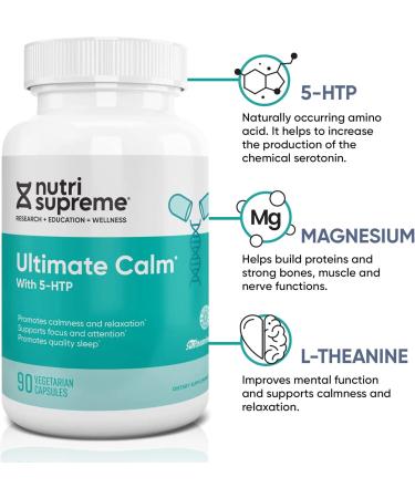 Nutri Supreme Ultimate Calm with 5-HTP - All-Natural Mood Support & Quality Sleep - 90 Capsules - Buy Online on GoSupps.com