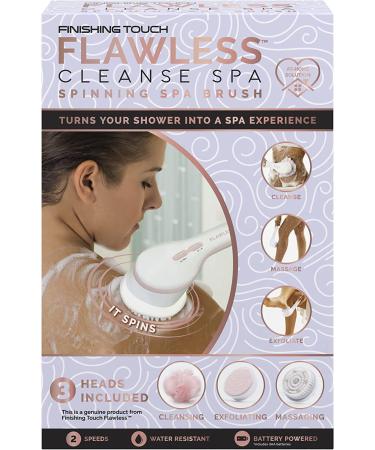 Finishing Touch Flawless Cleanse Spa Electric Body Brush with 3 Cleansing Heads - Buy Online on GoSupps.com
