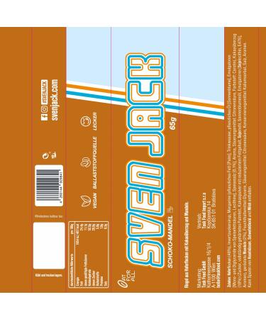 Sven Jack Energy Cake - Chocolate Almond Oatmeal Flapjack (24 Pack) | Low Sugar High Energy Fitness Snack - Buy Online on GoSupps.com