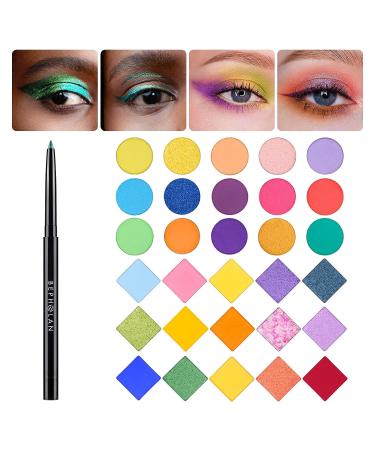 BEHOLAN Purple-Blue Shifting Eyeliner Pencil & Eyeshadow Palette - Waterproof & Long-Lasting Metallic Colored Eyeliner Pen for a WILD OASIS+SPICE Look - 24h Wear - Buy Online on GoSupps.com