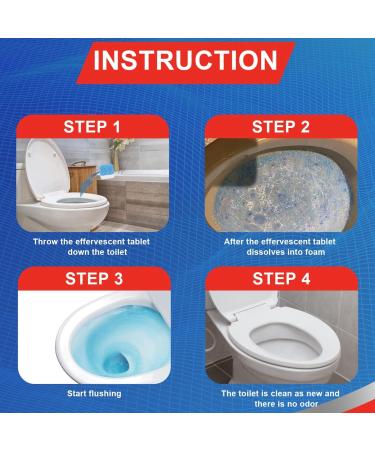 12PCS Toilet Cleaner Toilet Cleaner Tablets Toilet Descaler Heavy Duty Toilet Bowl Cleaner Tablets Toilet Limescale Remover Strong Toilet Cleaner for Stains Tablets Toilet Freshener Toilet Cleaning - Buy Online on GoSupps.com