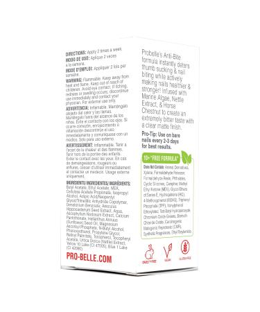 Probelle Anti-Bite Nail Biting Treatment for Kids & Adults - No Bite Nail Polish Deterrent & Thumb Guard to Stop Finger Sucking - Bitter Taste Nail Care Solution to Help Quit Habits - Buy Online on GoSupps.com