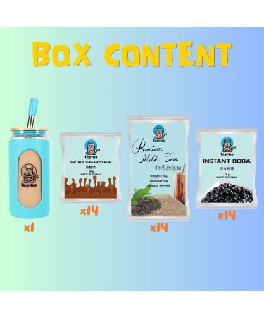 1 Minute Milk Tea Bubble Tea | 500 ml per Serving | Instant Tapioca Boba | TEGRITEA (8 Count (Pack of 1)) - Buy Online on GoSupps.com