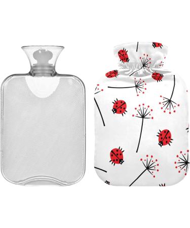 Naanle Ladybug Hot Water Bottle 1L - Pain Relief for Menstrual Cramps & Cold Therapy | Transparent Cover - Buy Online on GoSupps.com