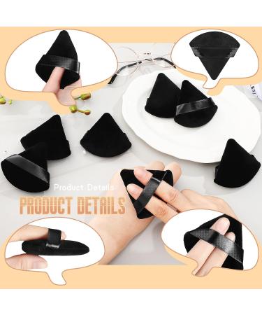 Suclain 48 Pcs Velour Triangle Powder Puff Set - Soft Makeup Puffs for Wet and Dry Application - Black - Buy Online on GoSupps.com