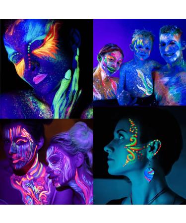 Buy Nebulaglam 12 Colors UV Body Painting Set - Neon Face Paint for Kids | Perfect for Halloween Fasching & Christmas Celebrations - Buy Online on GoSupps.com